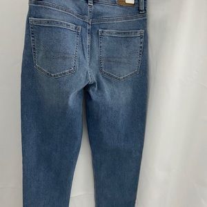 American Eagle washed blue stretch mom jeans